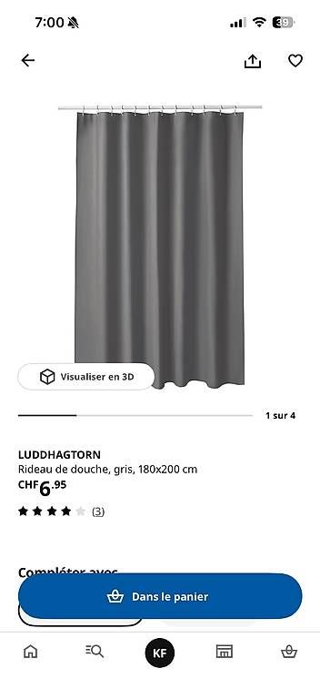 Altro per la casa: Rideau et barre/tringle de douche - comme neuf – Usato da Morges venduto da overkiki