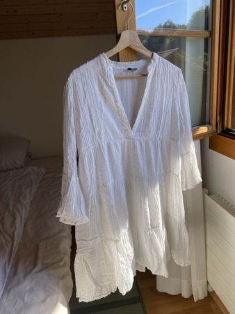 Leichtes weisses Sommerkleid Gr. XS