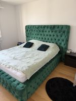 🛏️ Elegantes Polsterbett 160x200 + Matratze | Grün