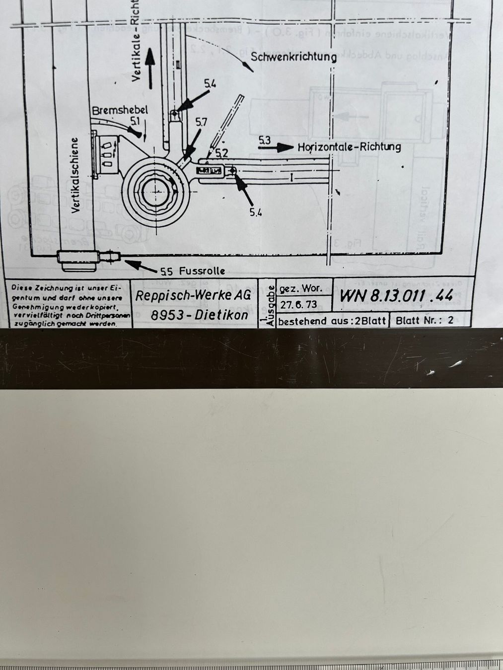 Scrivanie: Zeichentisch mit Waldmann Lampe – Usato da Bern venduto da tradestation 8