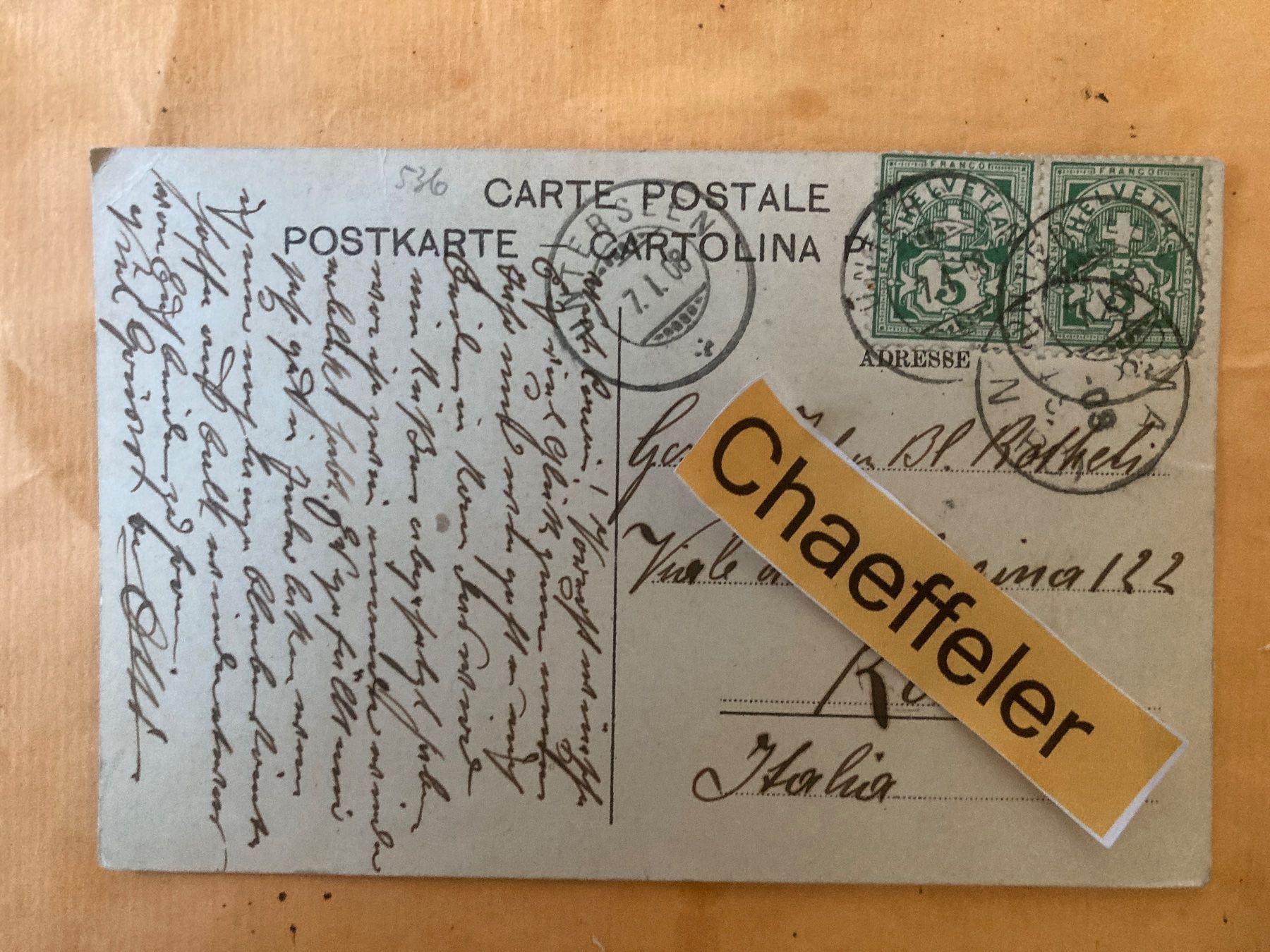 Cartes postales: 1908 I Interlaken - Höhenweg – D'occasion à Zürich par Chaeffeler 1