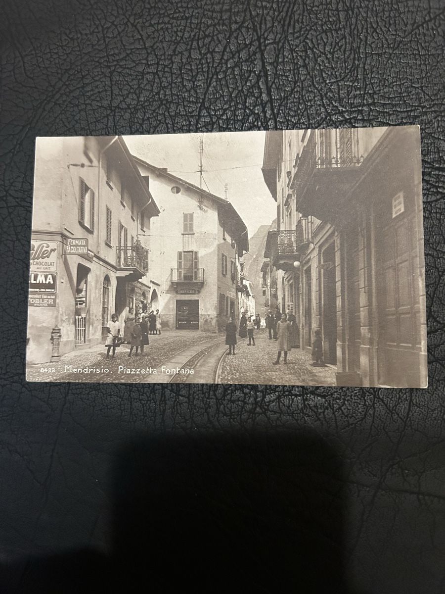 Cartoline postali: Mendrisio, Piazzetta Fontana  – Usato da Breganzona venduto da Milesbo