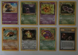Pokémon Vintage Sammlung – 8 Karten – 5× 1. Edition – Fossil