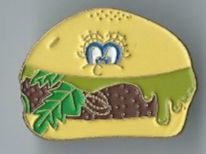 Lustiger Cartoon Burger Anstecker Pin