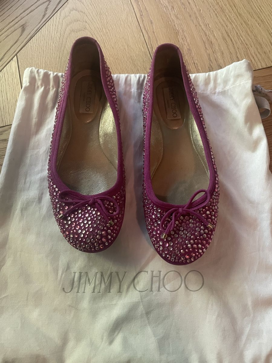 Jimmy Choo Scarpe da donna: Jimmy Choo pink ballerinas size 38.5 – Usato da Zürich venduto da Fredsgaard