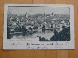 Schaffhausen 1.1.1901 - schöne Karte / Neujahr