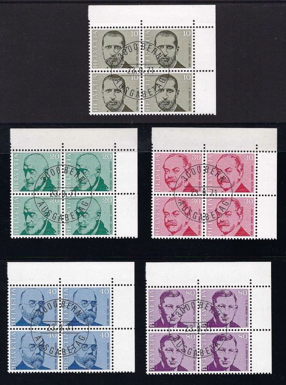 1971 kompletter Satz Porträts II 4er-Blocks 498-502 ET ʘ (Gebraucht) in ...