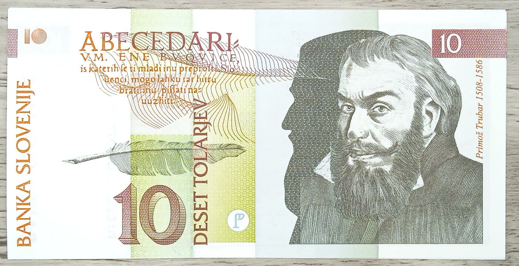 Banknoten: Slovenie 10 tolarjev 1992 UNC – Neu (gemäss Beschreibung) aus Cousset von Patricio77