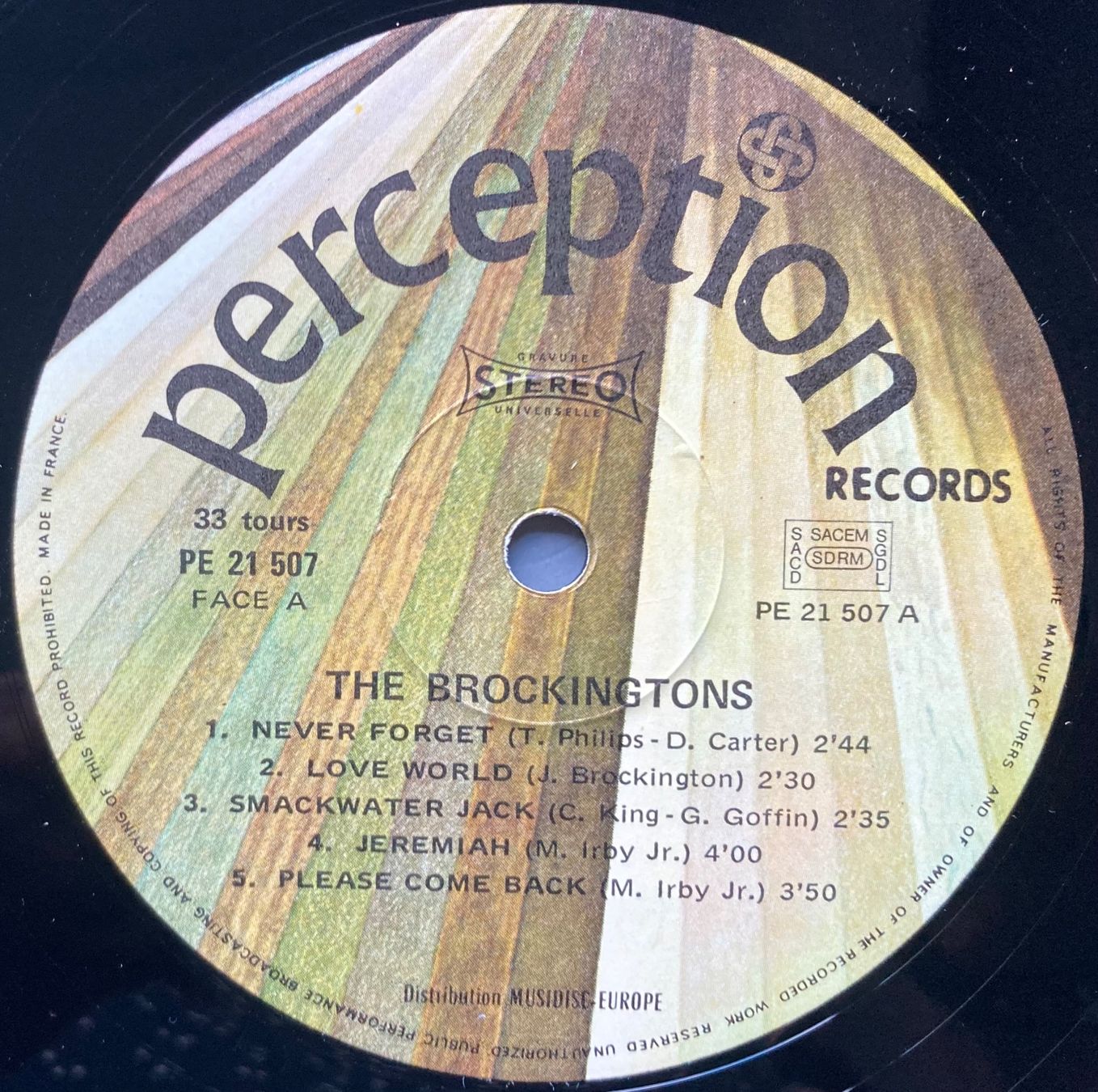 Schallplatten: THE BROCKINGTONS - THE BROCKINGTONS – Gebraucht aus Poliez-Pittet von Newtown-Records 2