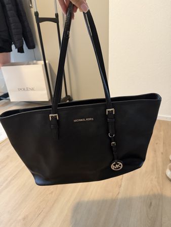 Michael Kors Tote Bag Schwarz Leder guter Zustand