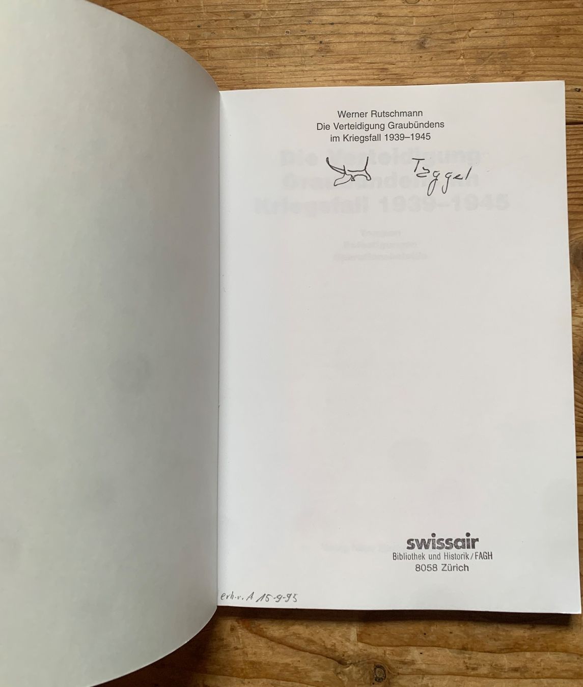 Bücher: Buch Die Verteidigung Graubündens im Kriegsfall – Gebraucht aus Goldingen von Bergler012 2