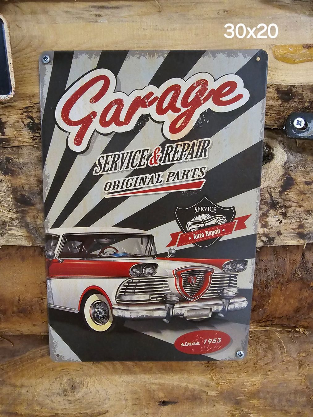 Insegne: Blechschild Garage US Car Deko – Usato da Leimbach AG venduto da Vogelspinne 1