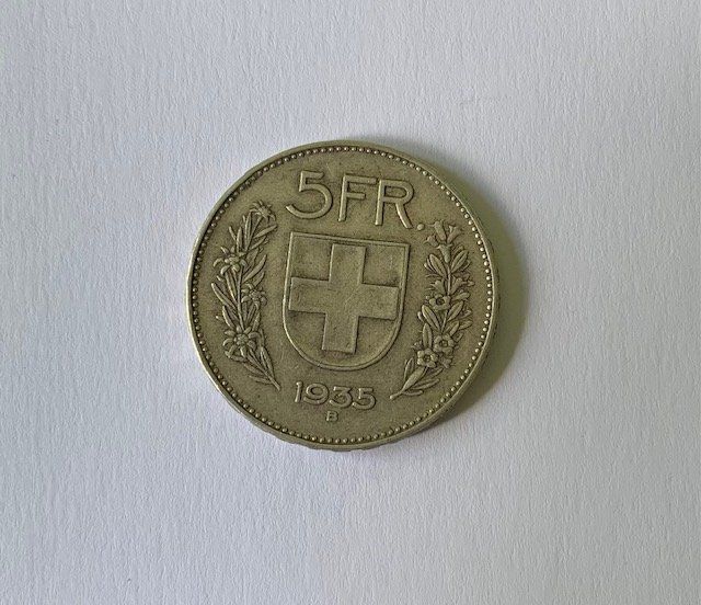 Tutti le monete: 5 Franken 1935 - Silber - Schweiz – Usato da Zürich venduto da Apache4 2
