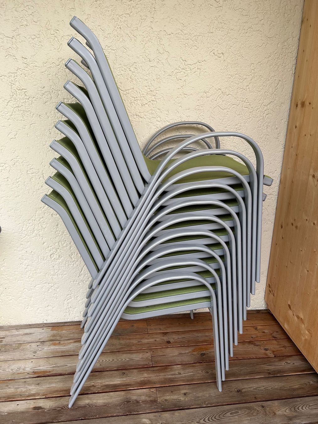Sedie: Gartenstuhl Aluminium hellgrün gebraucht – Usato da Hagenbuch ZH venduto da Idosimu72 3
