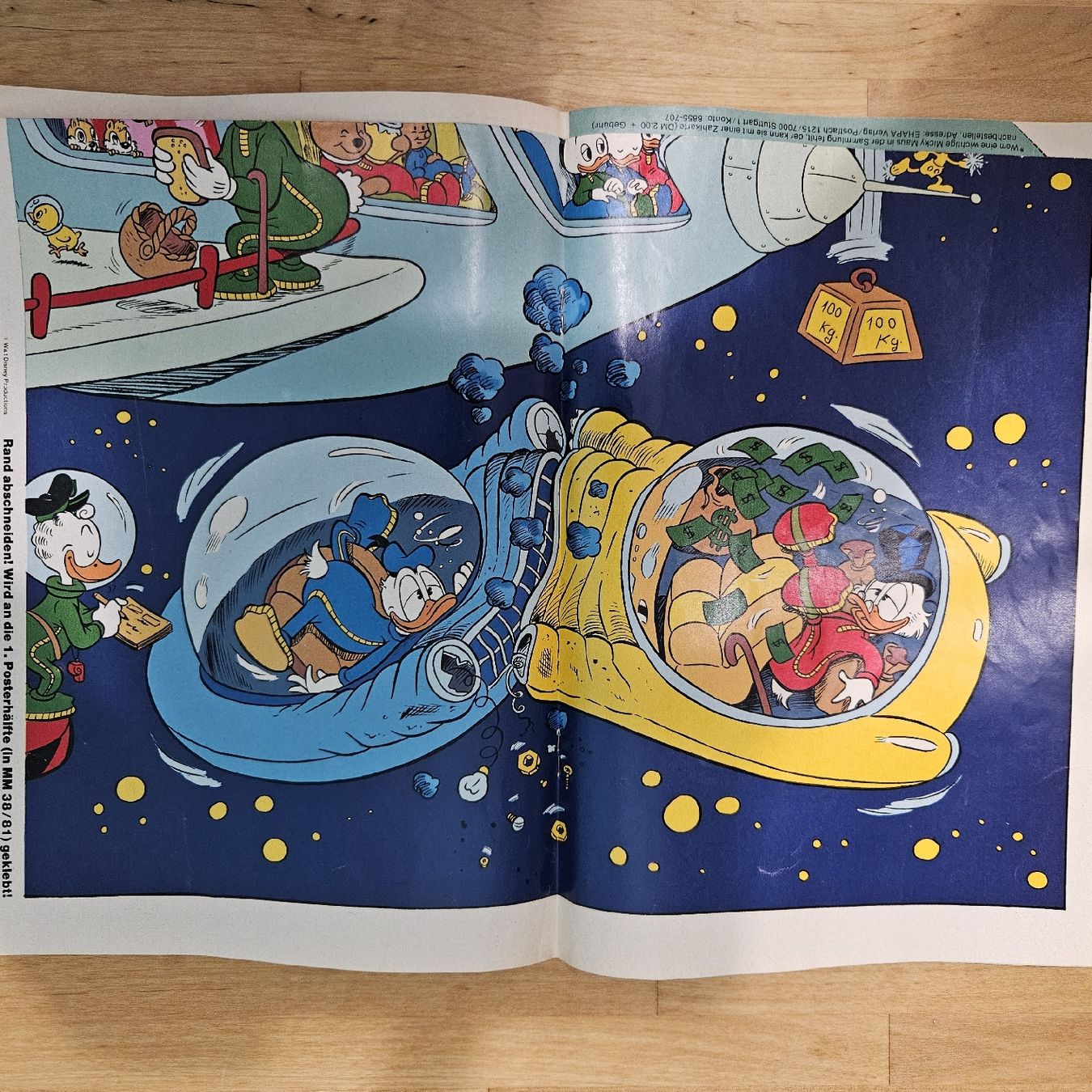 Fumetti: Micky Maus Nr. 39/22.9.1981 Walt Disney Comic mit Poster – Usato da Basel venduto da Melibu 1
