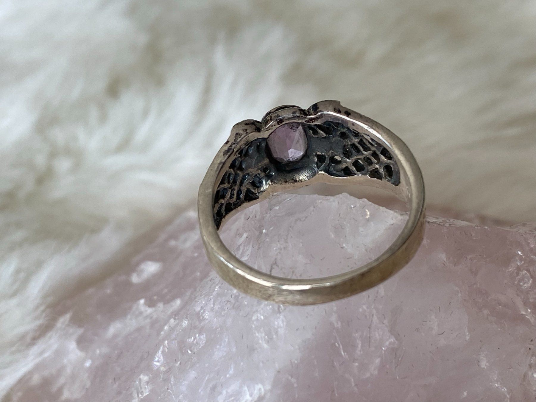 Anelli: Ring Silber 925 mit lila Stein – Usato da Istighofen venduto da Ringparadies 2