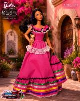 Barbie Dolls of the World Mexico W3374 NRFB – Pink Label