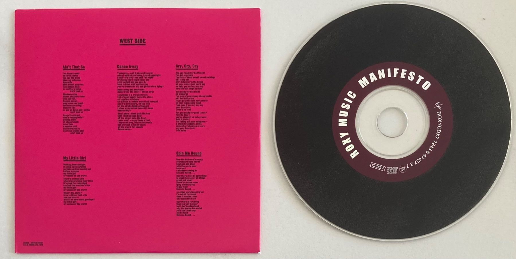 CDs: ROXY MUSIC - MANIFESTO – Gebraucht aus Poliez-Pittet von Newtown-Records 2