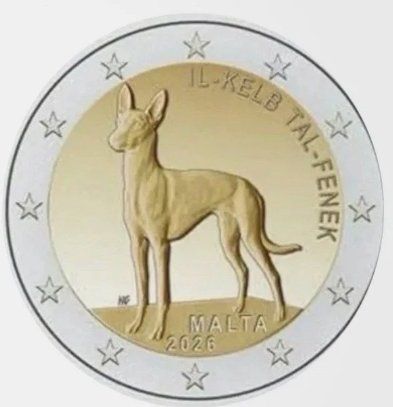 Tutti le monete: 2 euros Malte 2026  - Le Chien Pharaon – Nuovo (secondo la descrizione) da Montreux venduto da altoby