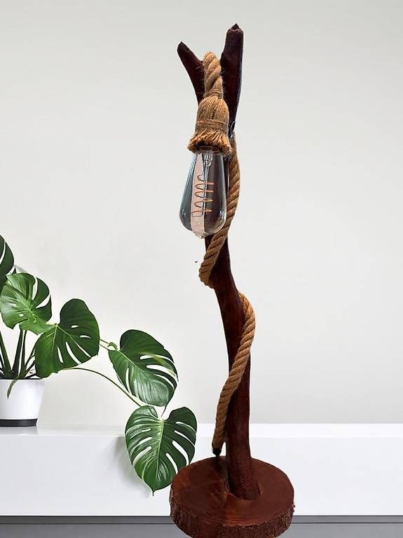 Lampes: Dekolampe Holz mit Kordel – Neuf (Voir description) à Luzern par Brokiland