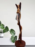 Dekolampe Holz mit Kordel