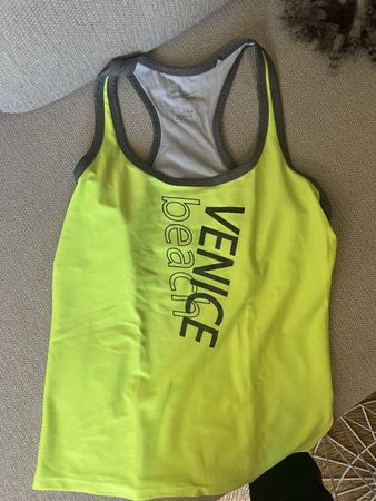 Tanktop Venice Beach neongelb grau gebraucht