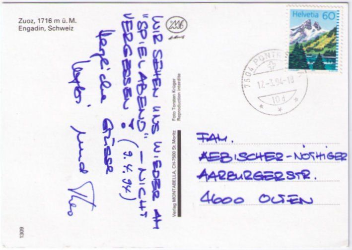 Cartes postales: Zuoz - Abendstimmung – D'occasion à Binningen par Mountainrider 1