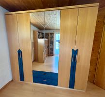 Kleiderschrank mit Spiegel, 230x215x60 cm