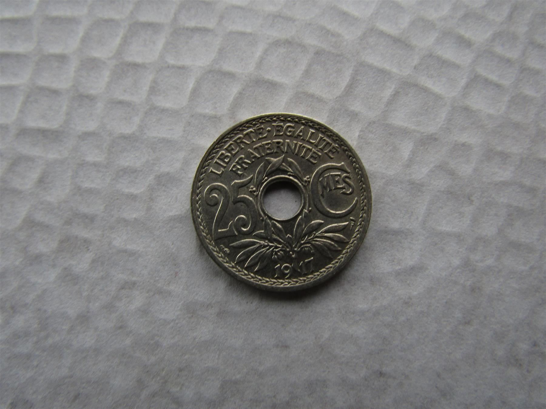 Tutti le monete: 25 Centimes 1917                                     (Nr.12) – Usato da Herzogenbuchsee venduto da Winigo
