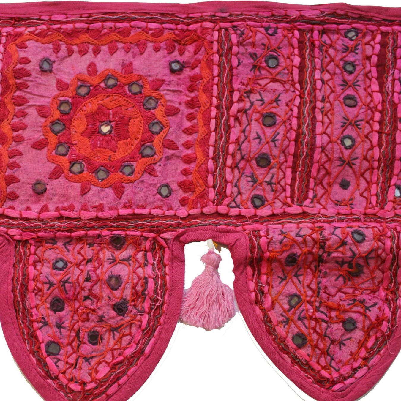 Vorhänge: Patchwork Türbehang Thorang 100cm Toran Indien  Pink – Neu und originalverpackt aus Bad Salzdetfurth von Weltenbummler-Shop 2