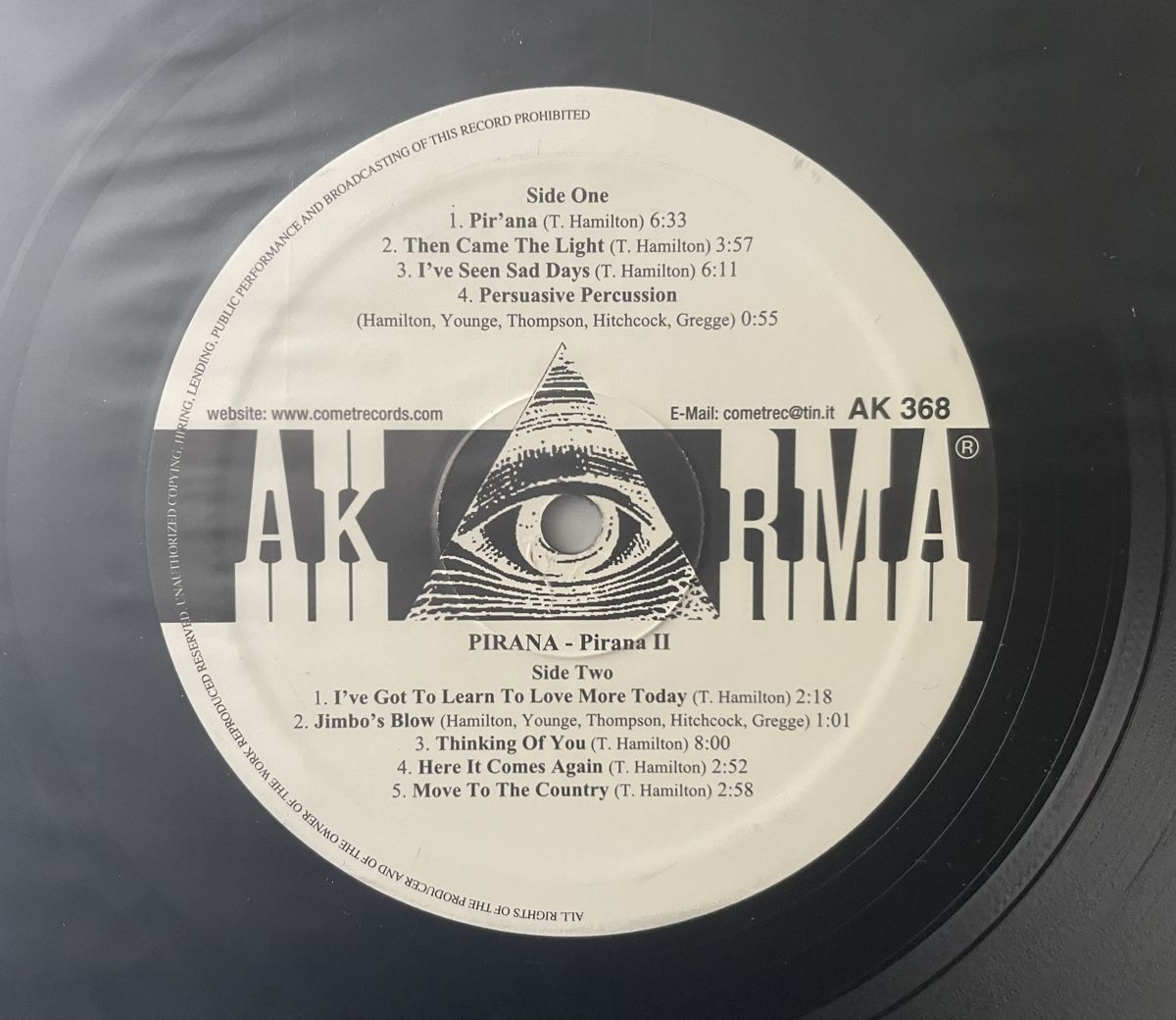Dischi in vinile: Piranha II - same - AKARMA Vinyl LP – Usato da Olten venduto da Bluespapst 2