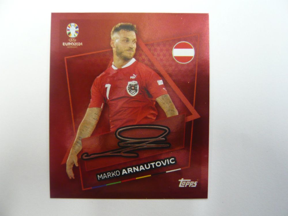 Topps Euro 2024 Star Player AUT Marko Arnautovic Autogramm (Neu (gemäss