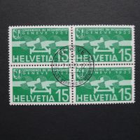 1932 Nr. F16 im 4er Block mit ET Stempel