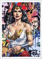 Death NYC Ltd Ed Pop Art Druck " Mr.Brainwash Wonder Woman