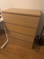 Cassettiera in legno chiaro 4 cassetti buone condizioni