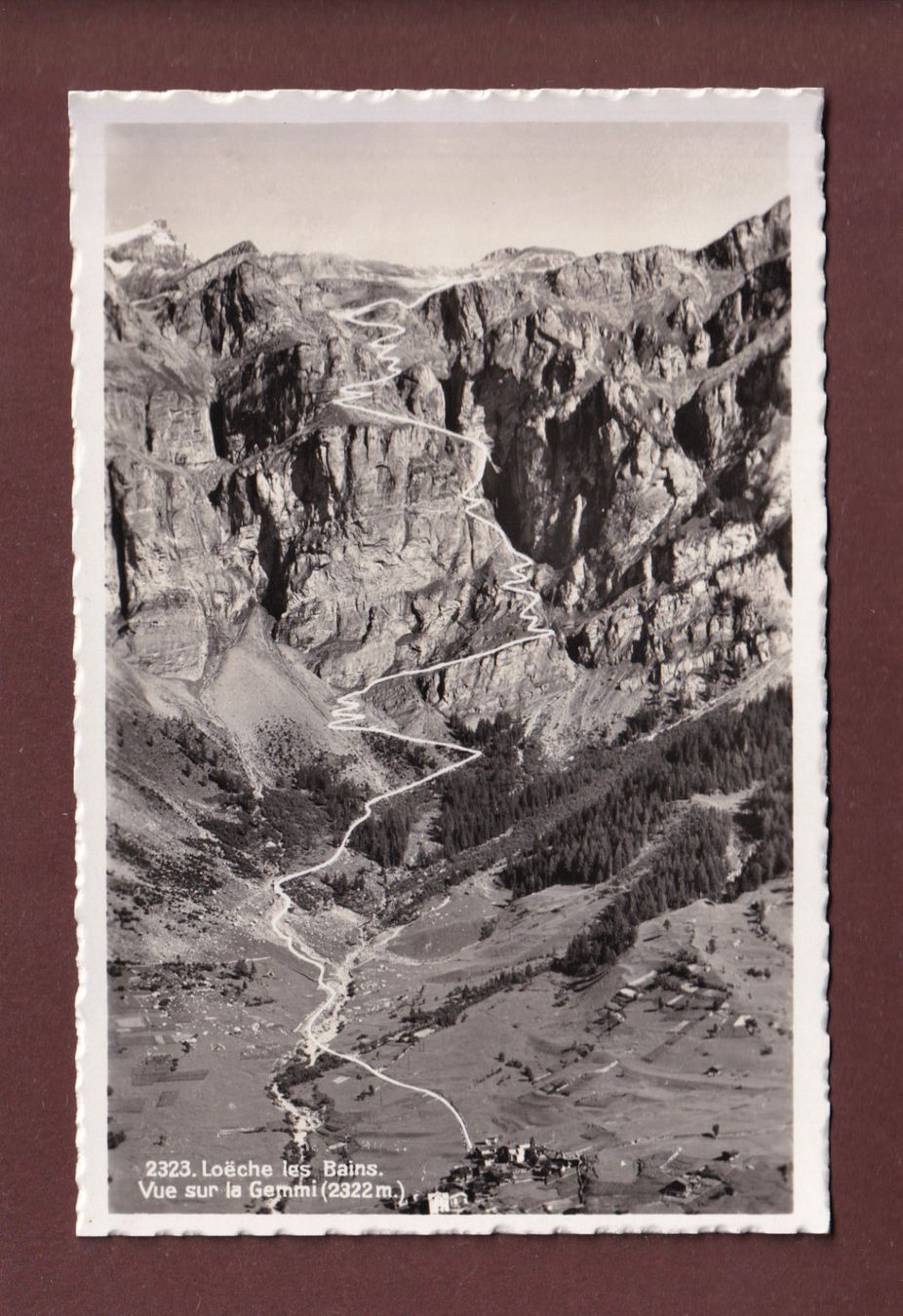Ansichtskarten: LOECHE-LES-BAINS - Gemmi - 1938 – Gebraucht aus Pully von nicecards-shop
