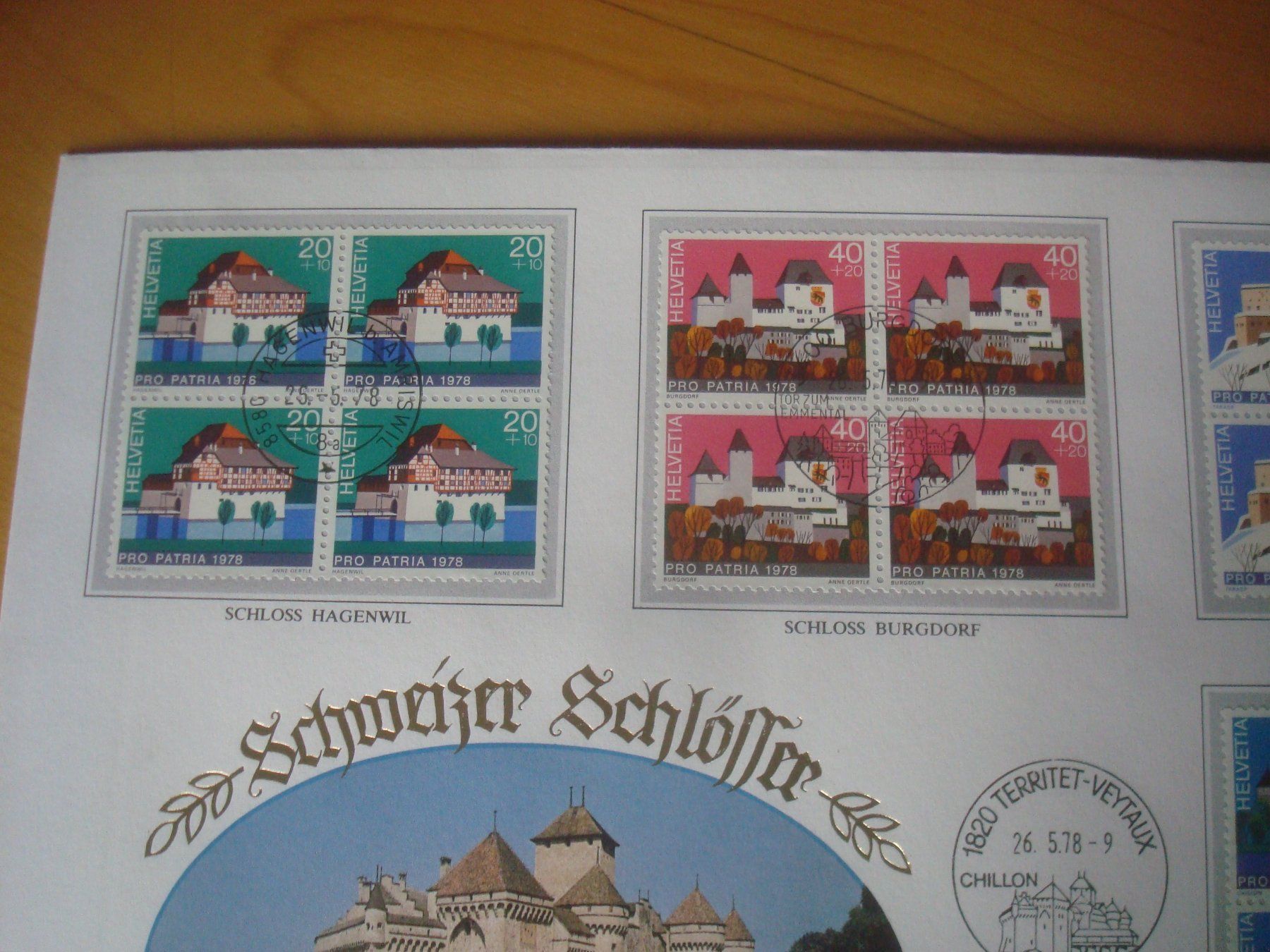 Tutti i francobolli: 1978 schöner Grossbrief Schweiz CHILLON – Usato da Gordola venduto da Polentaefung 2