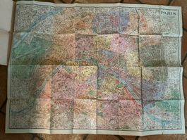 Plan de Paris Stadtkarte 1945 Rarität 1:17500