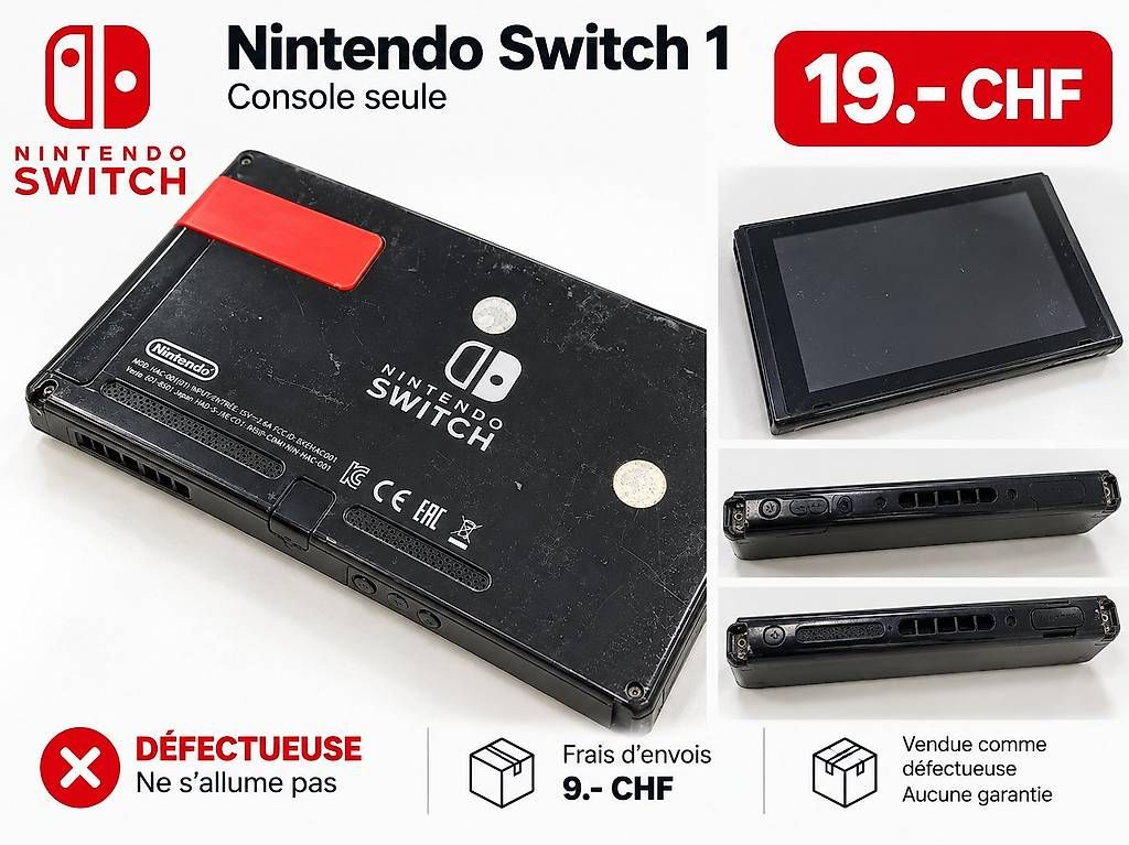 Nintendo Console: Nintendo Switch 1  Défectueuse – Difettoso da La Chaux-de-Fonds venduto da PoritoshP