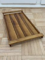 Vintage Holztablett gradlinig Serviertablett Latten Tablett