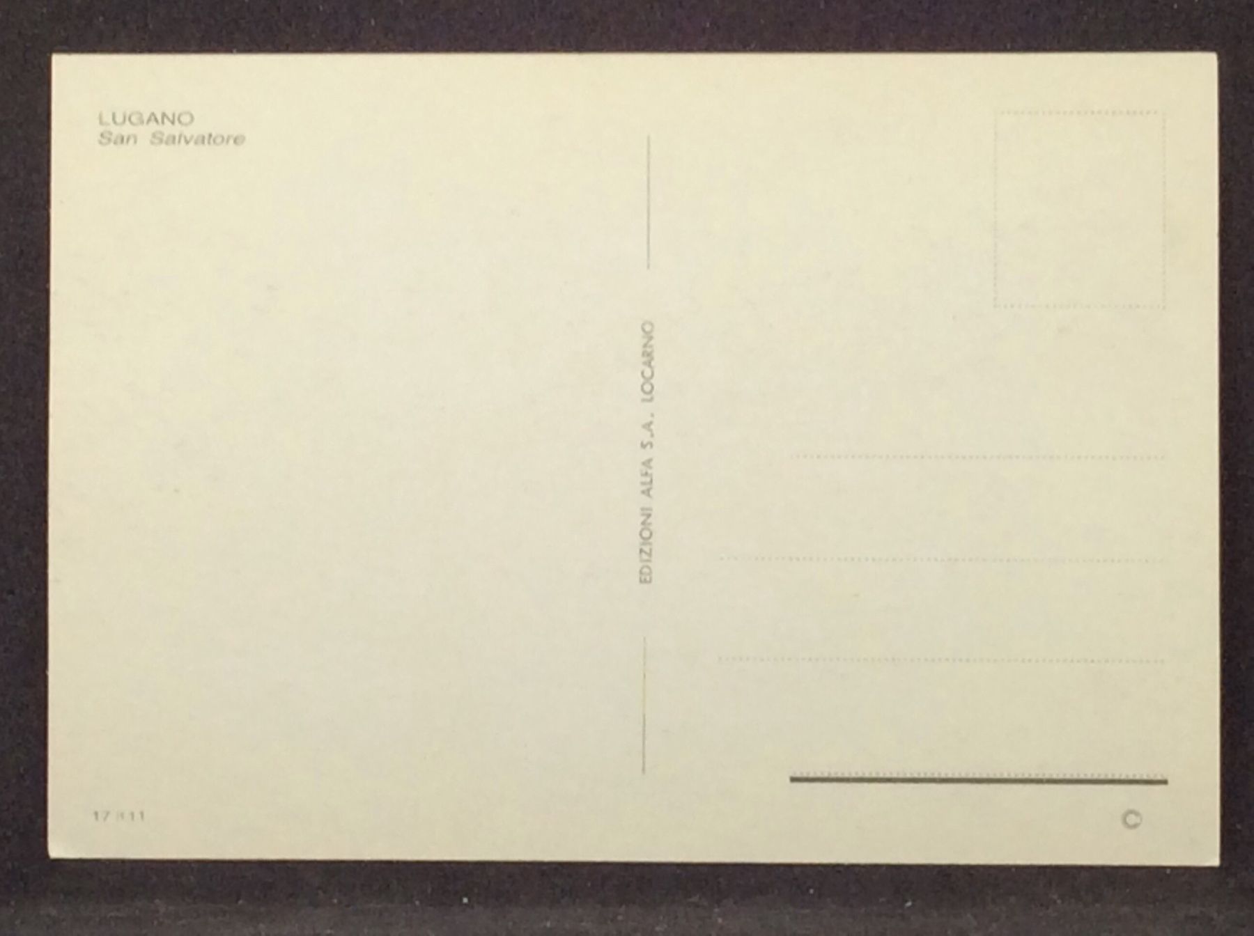 Cartoline postali: Lugano San Salvatore – Usato da Widnau venduto da Brusi9 1