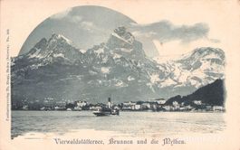 Brunnen SZ // ca. 1900 Dampfschiff Mythen