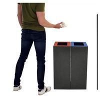 Abfalltrennsystem, 60 Liter, pulverbeschichteter Stahl