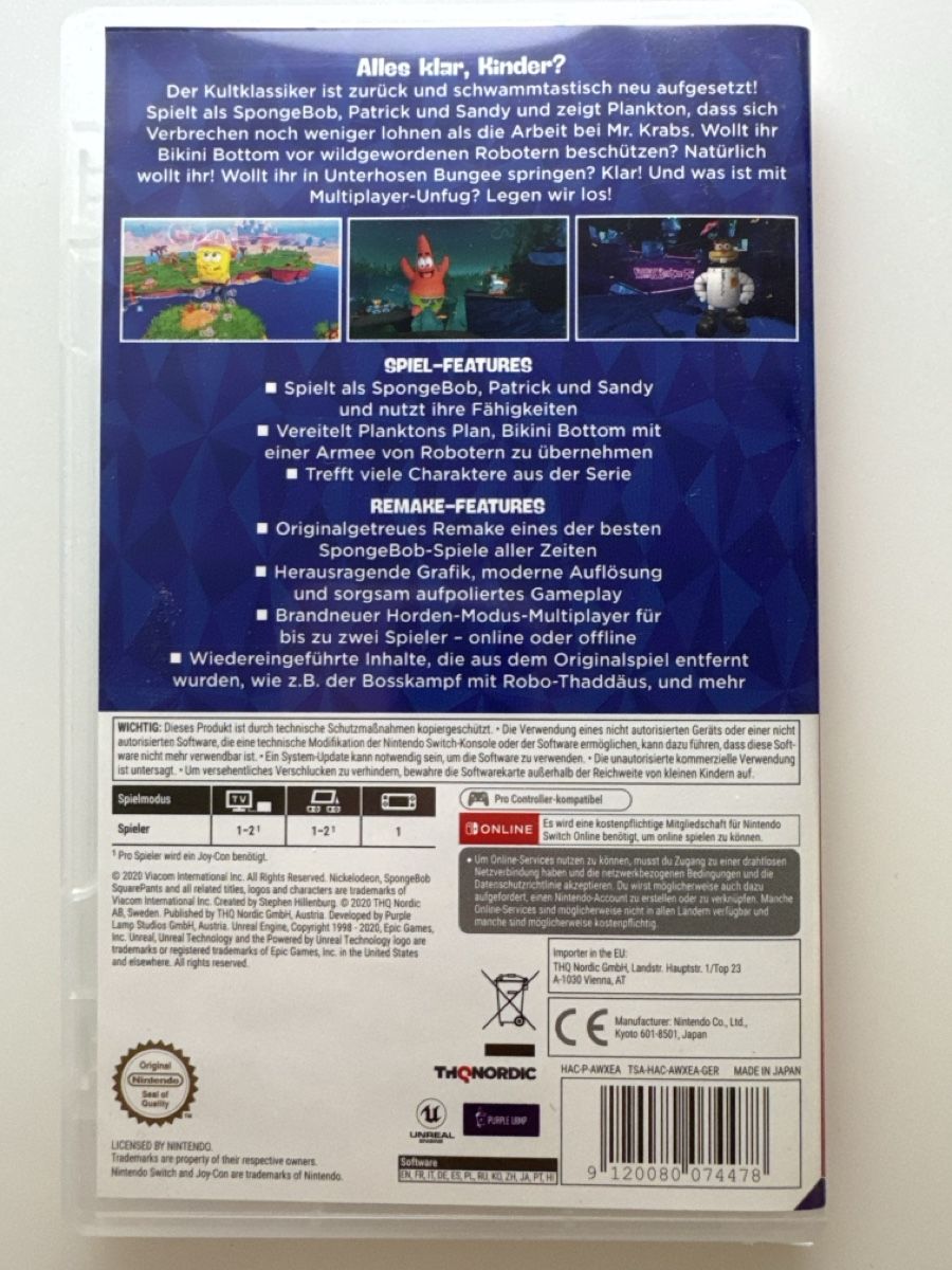 Giochi: Nintendo Switch Spiel Spongebob Battle for Bikini Bottom  – Nuovo (secondo la descrizione) da Oberengstringen venduto da May_7 2