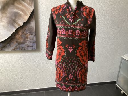 odd molly Strickkleid Damen braun/orange/pink ca. Gr S