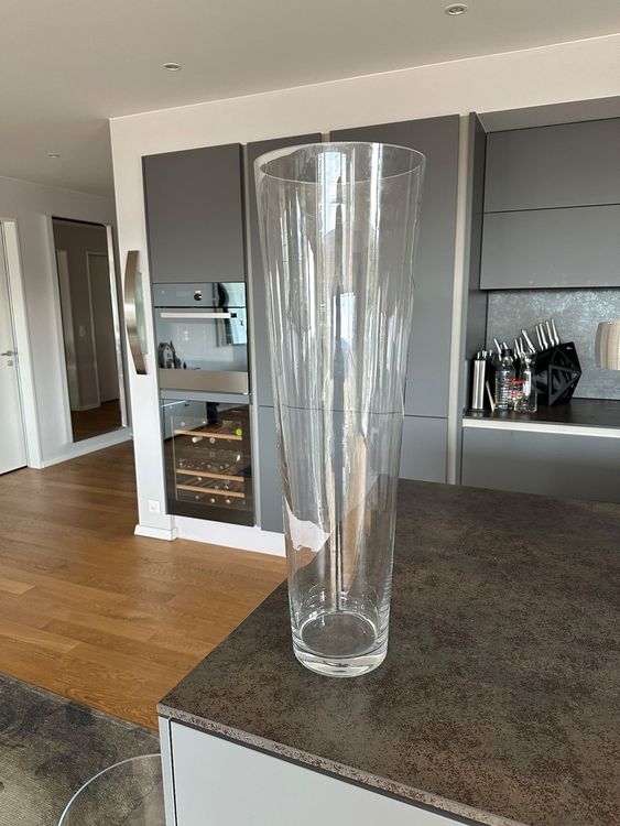 Bodenvase Glas 70cm hoch | Kaufen auf Ricardo