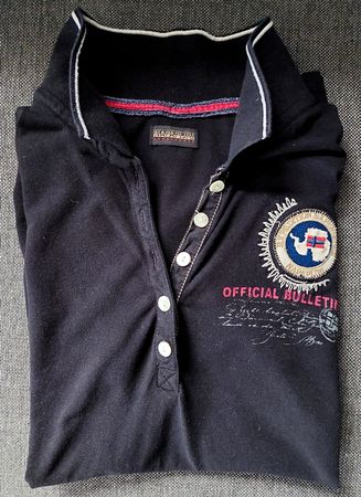 Napapijri Women 's Black Polo Shirt Size M