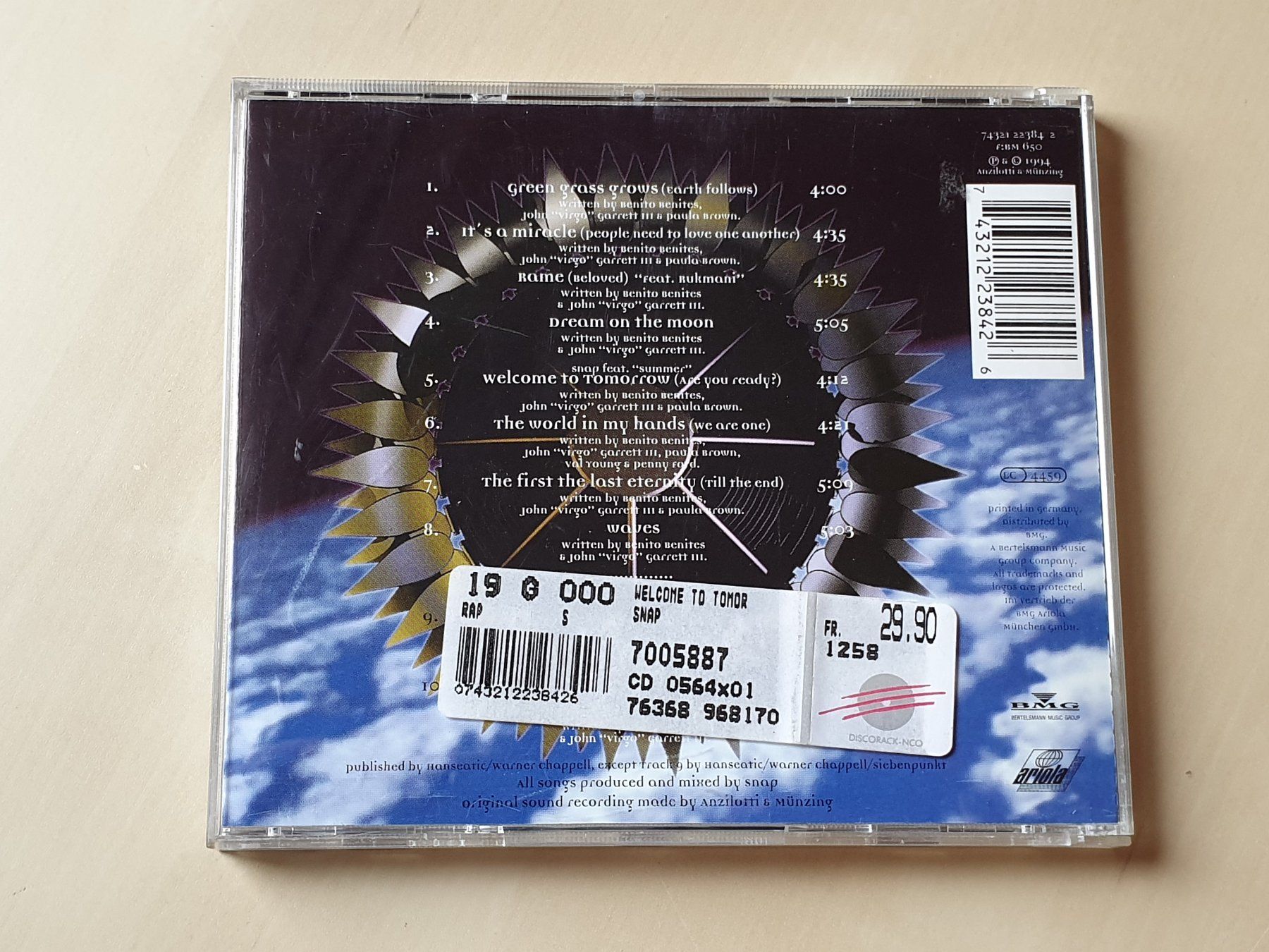 CD: Snap Welcome to tomorrow – Usato da Stansstad venduto da collectorsshop 1