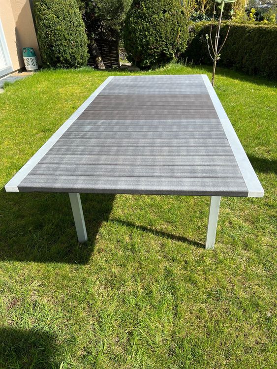Gartentisch ausziehbar 150/205 x 95 x 73 braun Kunststoff Kaufen auf