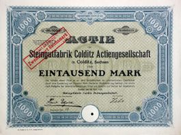 Steingutfabrik Colditz AG, Colditz - 1923